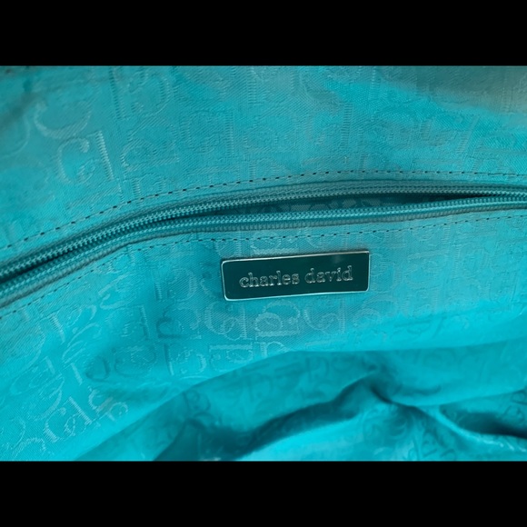 Charles David Blue Leather Bag - Picture 5 of 5